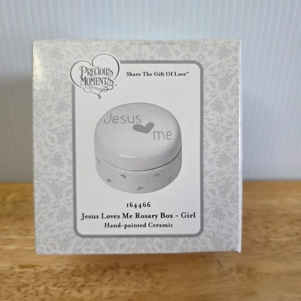 NWT Precious Moments Ceramic Rosary Box